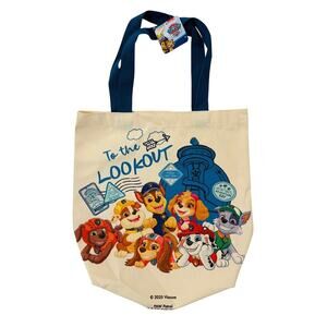 PAW Patrol Kids Canvas Tote Bag “To the Lookout” Nickelodeon Reusable Bag NWT